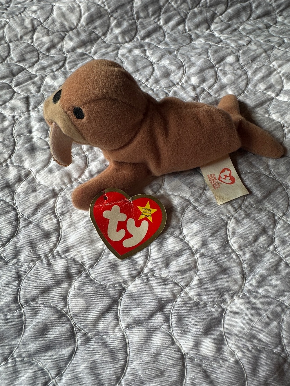 1990s Ty Plush “Tusk the Walrus” Beanie baby with Tag